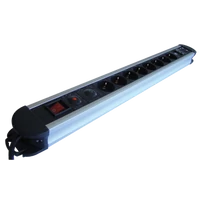 Tracon HKTM8-3M-KT-ALU ALU 8-as elosztó kapcsoló+túlfesz+túláram+koax+tel védelem 8×SCHUKO, 3m, max.16A, 250V, 3680W, H05VV-F