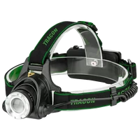Tracon HL500B Fejlámpa, akkumulátorral, állítható fókusszal 4,5 W, 500 lm, 5 h, 3,7 V, 1500 mAh 18650 Li-Po