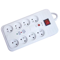 Tracon HNKTMF8-3M-KT Négyzetes 8-as elosztó kapcsolóval+túlfesz+ túláram+koax+tel 8×FRENCH, 3m, max.16A, 250VAC, 3680W, H05VV-F