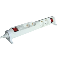 Tracon HRRK2/2 Forgatható-rögzíthető elosztósáv, kapcsolós 2×2×SCHUKO, 3m, max.16A, 250VAC, 3680W, 3x1,5mm2, H05VV-F