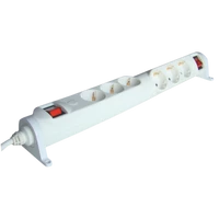 Tracon HRRK3/3 Forgatható-rögzíthető elosztósáv, kapcsolós 2×3×SCHUKO, 3m, max.16A, 250VAC, 3680W, 3x1,5mm2, H05VV-F