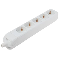Tracon HUR-05 Újravezetékezhető, hordozható elosztósáv 5×SCHUKO, max.16A, 230V