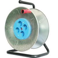 Tracon KD-DOB Üres fém kábeldob 4×SCHUKO, IP20, max: 50 m, H05VV-F