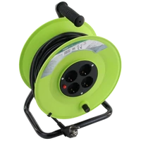 Tracon KDZ-4/30 Kábeldobos hosszabbító, fémvázzal 4×SCHUKO, 30m, 250V AC, 16 A, 3×1,5mm2, H05VV-F, IP20