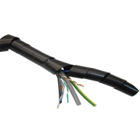 Tracon KSPI-6F Vezetékösszefogó szalagspirál, fekete dmin-dmax=7-40mm, PE