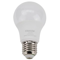 Tracon LAS607W Gömb burájú LED fényforrás SAMSUNG chippel 230V,50Hz,7W,3000K,E27,600 lm,200°,A60,SAMSUNG chip, EEI=F