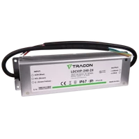 Tracon LDCVIP-240-24 Védett fém házas LED meghajtó 100-240VAC/24VDC,240W,0-10A, IP67