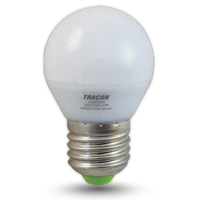 Tracon LG455NW LED fényforrás 230 VAC, 5 W, 4000 K, E27, 380 lm, 200°, G45, EEI=G