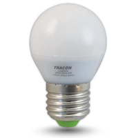 Tracon LG455W LED fényforrás 230 VAC, 5 W, 2700 K, E27, 380 lm, 200°, G45, EEI=G