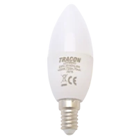 Tracon LGY8NW Gyertya burájú LED fényforrás, tejüveg 230 V, 50 Hz, 8 W, 4000 K, E14, 710 lm, 180°, EEI=F