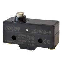 Tracon LS15GD-B Helyzetkapcsoló, rövid kúpos, ütküzős 1xCO, 2A/230V AC-15, 0,3A/250V DC-13, IP00