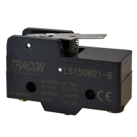 Tracon LS15GW21-B Helyzetkapcsoló, rugószáras 1xCO, 2A/230V AC-15, 0,3A/250V DC-13, 17mm, IP00
