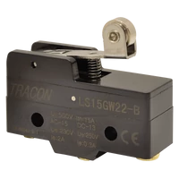 Tracon LS15GW22-B Helyzetkapcsoló, rugószáras-görgős 1xCO, 2A/230V AC-15, 0,3A/250V DC-13, 19mm, IP00