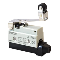 Tracon LS7124 Helyzetkapcsoló, rugószáras-csuklógörgő 1xCO,2A/230V AC-15, 0,3A/250V DC-13, 65mm, IP40