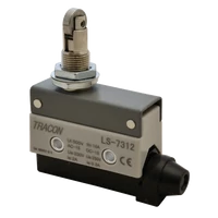Tracon LS7312 Helyzetkapcsoló, görgős 1xCO, 2A/230V AC-15, 0,3A/250V DC-13, 90°, IP40