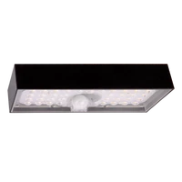 Tracon LSBB6W Napelemes LED fali világítótest mozgásérzékelővel, fekete 6W, 4000K, 900 lm, IP65, 3,7 V, 3Ah