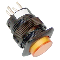 Tracon MNK-002Y Mini jelzőlámpás nyomókapcsoló sárga 1×NO, 2V AC/DC