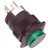 Tracon MNK-006G Mini jelzőlámpás nyomókapcsoló, zöld 1×NO, 6V AC/DC