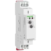 Tracon NARIDOFF Egyfunkciós (elengedéskésleltetéses) időrelé AC/DC 12-240V, 0,1s-10d, 16A/AC1, 250VAC/24VDC