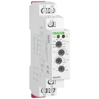 Tracon NARV Feszültségfigyelő relé 3 fázisra AC 220-460V, U> U< = +/-2-20%, t=0,1-10s, Asymm 8%