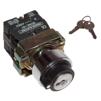 Tracon NYBG25KKT Tokozott kulcsos kapcsoló, fémalap, bal KI, kétállású 1×NC+1×NO, 3A/230V AC