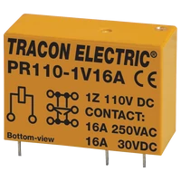 Tracon PR110-1V16A Print relé 110V DC / 1×CO (16A, 230V AC / 30V DC)