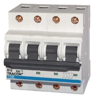 Tracon TDM-4C-40 Kismegszakító, 4 pólus, C karakterisztika 40A, 10kA