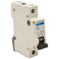 Tracon TDZ-1D-25 Kismegszakító, 1 pólus, D karakterisztika 25A, 6kA