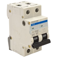 Tracon TDZ-2C-25 Kismegszakító, 2 pólus, C karakterisztika 25A, 6kA