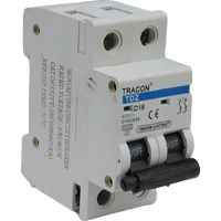 Tracon TDZ-2D-6 Kismegszakító, 2 pólus, D karakterisztika 6A, 6kA