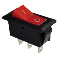Tracon TES-22 Készülékkapcsoló, váltó, piros (0-I felirat) 16(6)A, 250V AC