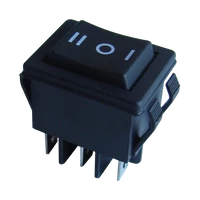 Tracon TES-52-2 Készülékkapcsoló, váltó, fekete, nyomókapcs., I-0-II felirat 16(6)A, 250V AC