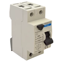 Tracon TFG2-40100 Áram-védőkapcsoló, 2 pólusú 40A, 100mA, 6kA, A / AC
