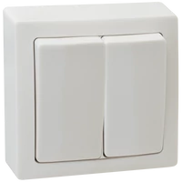 Tracon TFK105 Falon kívüli 2-áramkörös kapcsoló 10AX/250VAC, IP20 (105)