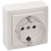 Tracon TFKSCH Falon kívüli csatlakozóaljzat 1×16A/250VAC, IP20 (SCHUKO)