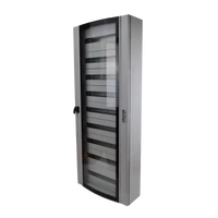 Tracon TGE6015025 Ívelt biztonsági üvegajtós fémelosztószekrény 600×1500×250 / 216M (24×9 rows)