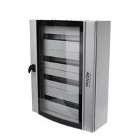 Tracon TGE607520 Ívelt biztonsági üvegajtós fémelosztószekrény 600×750×200mm / 96M (4×24 mod)