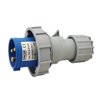 Tracon TICS-0132H Ipari csatlakozó dugó, fokozott védelemmel 16A, 250V, 2P+E, 6h, IP67