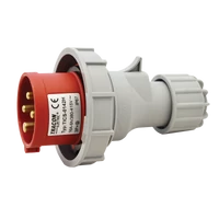 Tracon TICS-0142H Ipari csatlakozó dugó, fokozott védelemmel 16A, 400V, 3P+E, 6h, IP67