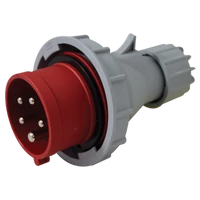 Tracon TICS-0152PF Fázisfordítós ipari csatlakozó dugó külső tömszelencével 16A, 400V, 3P+N+E, 6h, IP67