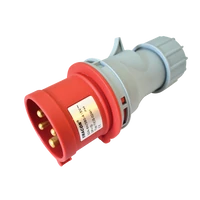 Tracon TICS-024H Ipari csatlakozó dugó, külső tömítőszelencével 32A, 400V, 3P+E, 6h, IP44