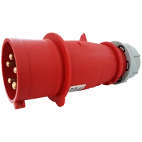 Tracon TICS-025PF Fázisfordítós ipari csatlakozó dugó külső tömszelencével 32A, 400V, 3P+N+E, 6h, IP44