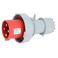 Tracon TICS-034 Ipari csatlakozó dugó, fokozott védelemmel 63A, 400V, 3P+E, 6h, IP67