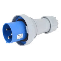 Tracon TICS-043 Ipari csatlakozó dugó, fokozott védelemmel 125A, 250V, 2P+E, 6h, IP67
