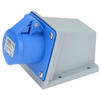 Tracon TICS-113 Felületre szerelhető ipari csatlakozóaljzat 16A, 250V, 2P+E, 6h, IP44