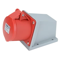 Tracon TICS-124 Felületre szerelhető ipari csatlakozóaljzat 32A, 400V, 3P+E, 6h, IP44
