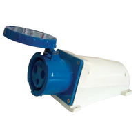 Tracon TICS-133 Felületre szerelhető ipari csatlakozóaljzat 63A, 250V, 2P+E, 6h, IP67