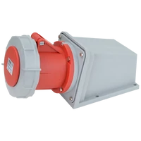 Tracon TICS-134 Felületre szerelhető ipari csatlakozóaljzat 63A, 400V, 3P+E, 6h, IP67