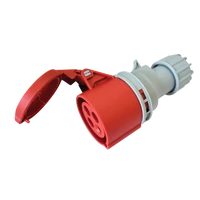 Tracon TICS-224H Ipari csatlakozóaljzat, külső tömítőszelencével 32A, 400V, 3P+E, 6h, IP44