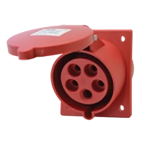 Tracon TICS-325 Beépíthető ferde ipari csatlakozóaljzat 32A, 400V, 3P+N+E, 6h, IP44